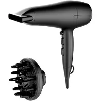 Mexx Föhn mit Diffusor 2200W - Fön mit Coolshot und 3 Wärmeinstellungen - Haartrockner mit Ionentechnologie - Haarfön Inklusive Düsenaufsatz und Filter - Schwarz