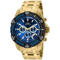 Invicta Pro Diver - SCUBA 24856 Herrenuhr - Quarzwerk - Edelstahl mit blauem Zifferblatt - 51 mm