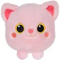GIPSY TOYS Moko Maru Kitty Plüschkatze, 12 cm, Rose – Kawaii Ultra-Weiches Kuscheltier mit runder Silhouette