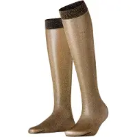 Falke Glitter KH 30 DEN Damen Kniestrümpfe, 39-42, Schwarz, Lurex