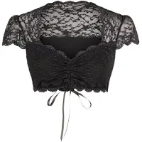 Nina von c. Dirndlbluse kurzarm in schwarz | Gr.: 42