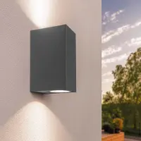 LEDVION LED Wandlampe IP54 3W GU10 dimmbar Cube ohne Leuchtmittel