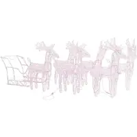 vidaXL Rentiere Schlitten Weihnachtsdekoration 320 LEDs Acryl
