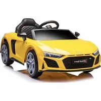 Lean cars Single electric car for children AUDI R8 A300, yellow