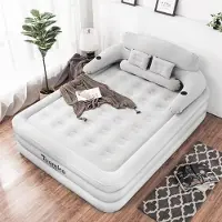 StarTech.com Aufblasbare Matratze 2 Personen - Luftbett Camping - 152×203×22 cm - PVC - Für externe Pumpe - Indoor/Outdoor, Auto, Gäste - Grau