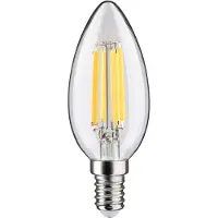 Paulmann LED-Leuchtmittel "Efficient-Line Filament 230V LED Kerze E14 1 St. 525lm 2,5W 3000K Klar", Energieeffizienz: A, transparent, L:9,8cm Ø:3,5cm, Leuchtmittel, LED-Leuchtmittel