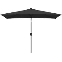 StarTech.com Gartenschirm - Sonnenschirm rechteckig - 300x200 cm - Metallmast - Polyester/Baumwolle - Schwarz