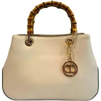 Twinset Damenhandtasche Weiß und Weiß Polyurethan Vegan Leather Bianco e Bianco uni 26x18x11 cm 241TB724100_282/NEVE_UNI