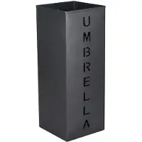 OEM Metallene vierkante Stauraumstandard, 16 x 16 x 42 cm, schwarz, für Wanderräder und andere Accessoires.