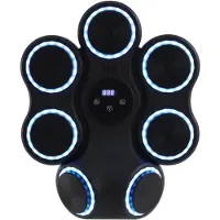 StarTech.com Interaktiver Boxtrainer - Elektronisches, wandmontiertes Boxziel - 5 W - Blaue Beleuchtung - Musik - Schwarz