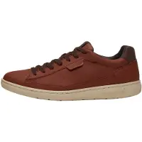 Timberland für Herren. TB0A5P7QEM61 Braune Portofino Pier-Sneaker aus Leder (45), Wohnung, Schnürsenkel, Lässig