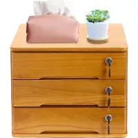 OEM Aufbewahrungsbox, 3-stufiges Design, abschließbare Schublade, HOLZ