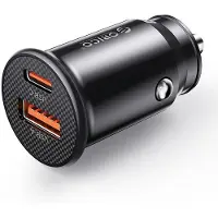 ORICO Ładowarka samochodowa PowerMini 30W USB-C + USB-A - czarna