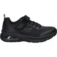 SKECHERS Sneaker "MICROSPEC MAX ADVANCE", Jungen, Gr. 32, atmungsaktiv, blau (schwarz, uni), Textil, Schuhe Sneaker, mit Klettverschluss, Größenschablone zum Download