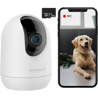 Protectly 2K Überwachungskamera Innen – WLAN Kamera mit App, 360° PTZ, Nachtsicht, Zwei-Wege-Audio & Bewegungserkennung