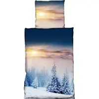 COFI Fleece Bettwäsche Winteredition 135x200 cm aus 100% Polyester, Decken- und Kissenbezug