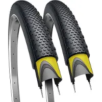 Unyqoos Fahrradreifen 700 x 38c (ETRTO 40-622) 28 x 1,50, faltbar, 1 mm Pannenschutz, 60 TPI, 540 g, Stahlkordel, 2er-Set Gravel