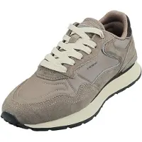 HOFF für Herren. 22602410 Leder-Sneakers City taupe (40), Wohnung, Wildleder, Schnürsenkel, Lässig