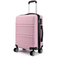 Sonstiges Reisekoffer Trolley M (55cm) Pink ABS Hartschale TSA Schloss 36L