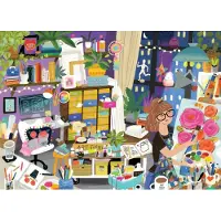 Pieces & Peace Puzzle Kunststudio 1500 Teile buntes Legespiel