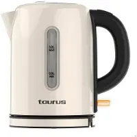 Taurus VINTAGE COMPACT, 1 l, 2400 W, Cremefarben, Edelstahl, Wasserstandsanzeige, Drahtlos