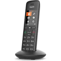 Gigaset C570HX, Analoges/DECT-Telefon, Kabelloses Mobilteil, Freisprecheinrichtung, 200 Eintragungen, Anrufer-Identifikation, Schwarz