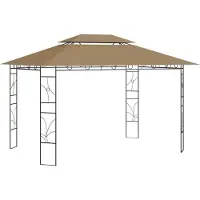 The Living Store Pavillon 4x3x2,7 m Taupe 160 g/m²