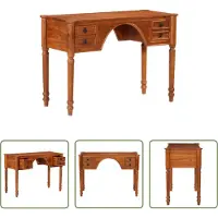The Living Store Schreibtisch mit Schubladen 110x50x76 cm Massivholz Akazie