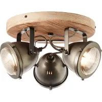 Lightbox Vintage Spotlampe aus Metall und Holz