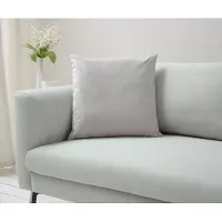 DELIFE Kissen Dalma 50x50 cm Velour Silbergrau