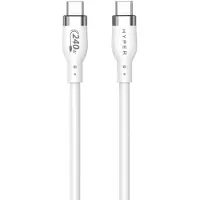 HyperDrive HyperJuice Silikon USB-C zu USB-C Kabel (2m/240W) – 240W PD 3.1 EPR Stromversorgung – 480 Mbps Übertragungsrate – Kompatibel mit USB-C Geräten