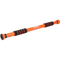 Liveup Sports Klimmzugstange für Türrahmen, 63-96 cm, orange, mit Schaumstoffgriffen