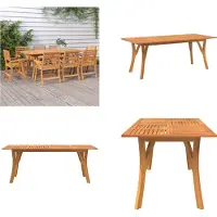 vidaXL Gartentisch 200x90x75 cm Massivholz Akazie - Gartentisch - Gartentische - Gartenmöbel - Esstisch