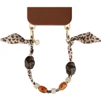 Selencia Satin Stone-Handykette - Sand