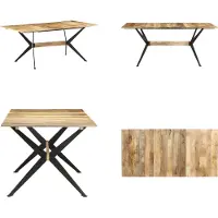 vidaXL Esstisch 180x90x76 cm Mango Massivholz - Esstisch - Esstische - Holz-Esstisch - Holz-Esstische