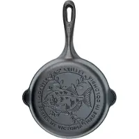 Victoria 30469 Gusseisenpfanne Induction 16,5cm für Feuer, Grill Cast Iron Skillet ohne PTFE Schwarz