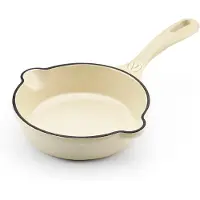 Victoria 30001 Emaillierte Gusseisen-Pfanne Induktion 14cm Geeignet Offen, ohne PTFE und Weiß