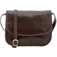 I Fratelli Firenze Borsa a tracolla da donna Modello False Vera pelle ROSSO UNICA 27x20x12 cm 5513-Rosso