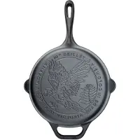 Victoria 37109 Gusseisenpfanne Induction 25cm für Feuer, Grill Cast Iron Skillet ohne PTFE Schwarz