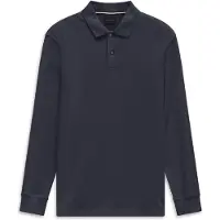 Bugatti Poloshirt "Modern Fit", Herren, Gr. 3XL, blau (390, marine), 100% Baumwolle, unifarben, normal, ohne Ausschnitt, Shirts Poloshirt, Modern Fit Baumwolle Langarm