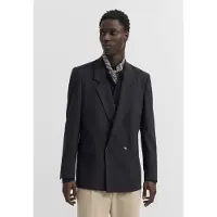 Bugatti Sakko "Regular Fit", Herren, Gr. 54, schwarz (390, marine), 53% Polyester, 43% Wolle, 4% Elasthan, unifarben, regular fit, Sakkos Sakko, Regular Fit Wollmix Riopele