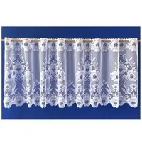 Weckbrodt Scheibengardine "Marburg" Gr. 3, weiß, B:160cm H:42cm, Jacquard, Polyester, Gardinen, Scheibengardine, Bistro, Jacquard, strukturiert, floral, geblümt, Gardine, Store