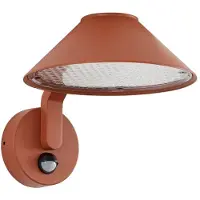 LINDBY LED-Außenwandlampe Capelo, tonfarben, Ø 20 cm, Sensor
