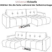 Lookway Ecksofa ASTON mit Schlaffunktion Lambi 1