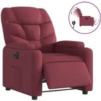 Syfax Relaxsessel Elektrisch Weinrot Stoff