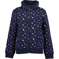 Blue Seven Sweatjacke "Sweatjacke", Mädchen, Gr. 110, bunt (5900, nachtblau), 95% Baumwolle, 5% Elasthan, normal normal, ohne Ausschnitt, normaler Saum, Sweatjacken Sweatjacke