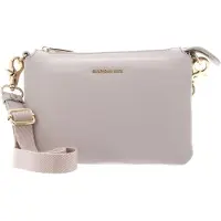 Mandarina Duck Leder Umhängetasche Mellow Leather Crossbody Bag Cocoon hellgrau