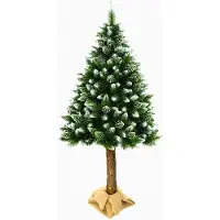 Universal Künstlicher Weihnachtsbaum 180 cm, diamantbeschneit, Kiefernstamm mit Schnee