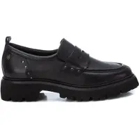 Carmela für Damen. 16187301-NEGRO Leder Mokassins 161873 schwarz (39), 1 bis 3 cm, Keine, Lässig, Klassisch