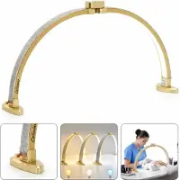 Calissimo Kosmetikleuchte ARCH Moon LED, schattenfrei, klappbar, Tischmodell in Gold